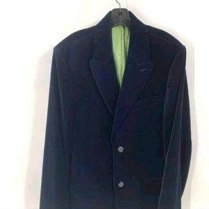 Extremely Rare EZRA FITCH vintage navy blue velvet Blazer sports jacket. New